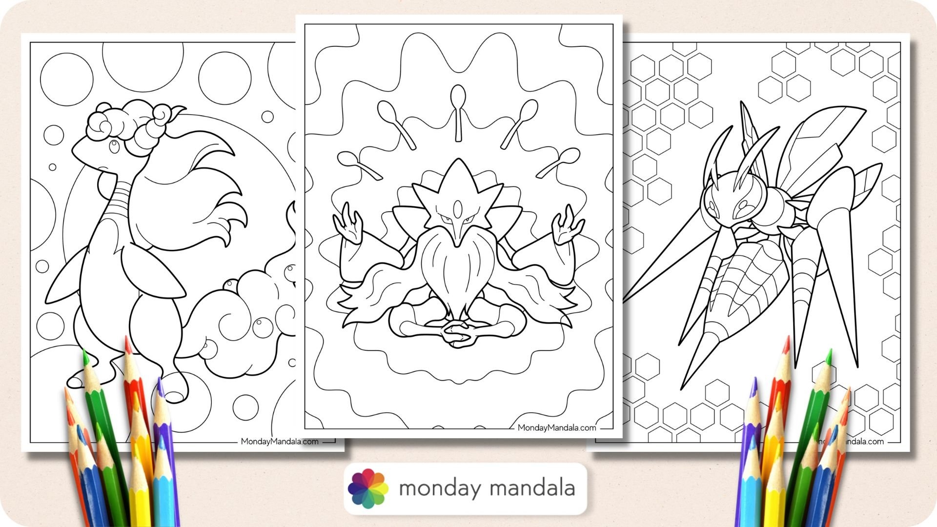 Pokemon Mandala 24 Coloring Page Printable