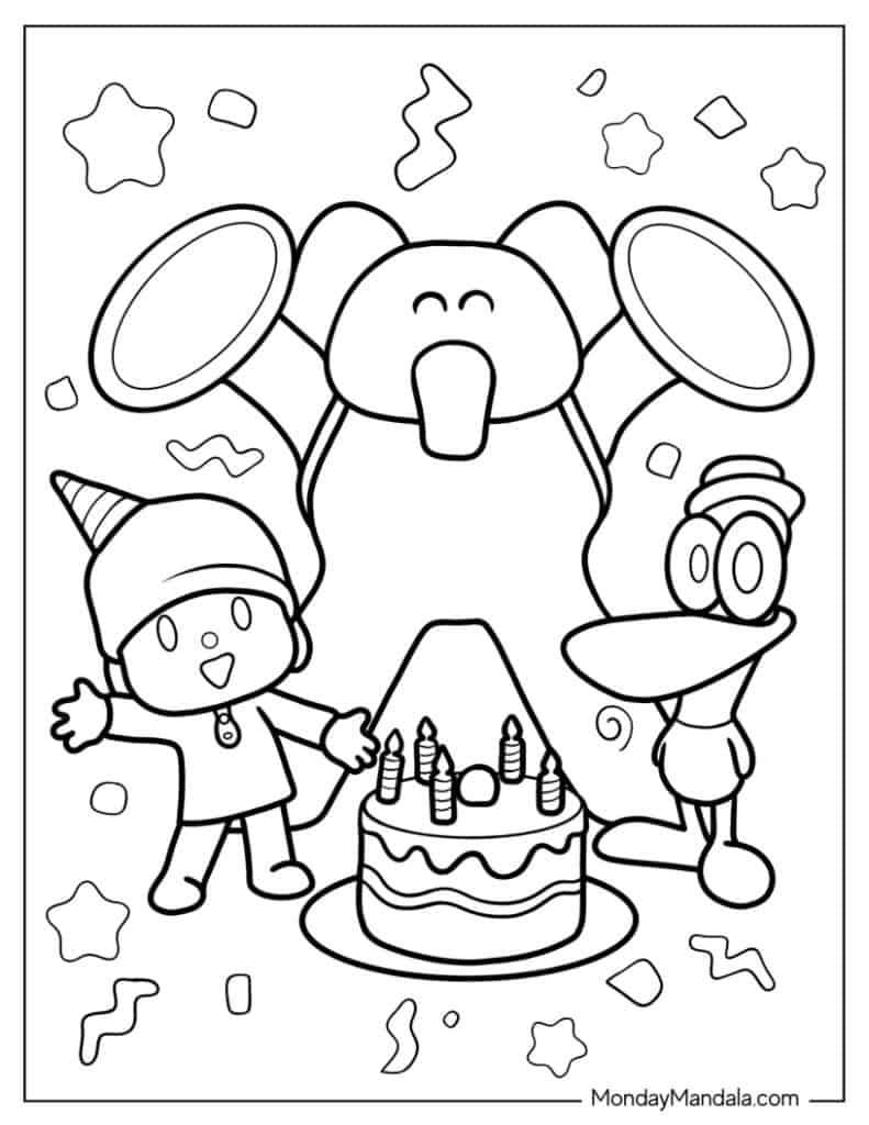 24 Pocoyo Coloring Pages Free PDF Printables 
