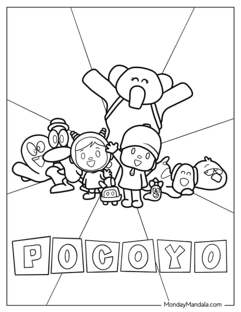 24 Pocoyo Coloring Pages Free PDF Printables 
