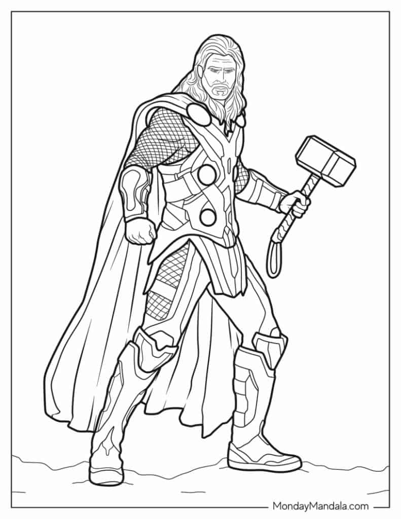 24 Thor Coloring Pages Free PDF Printables 