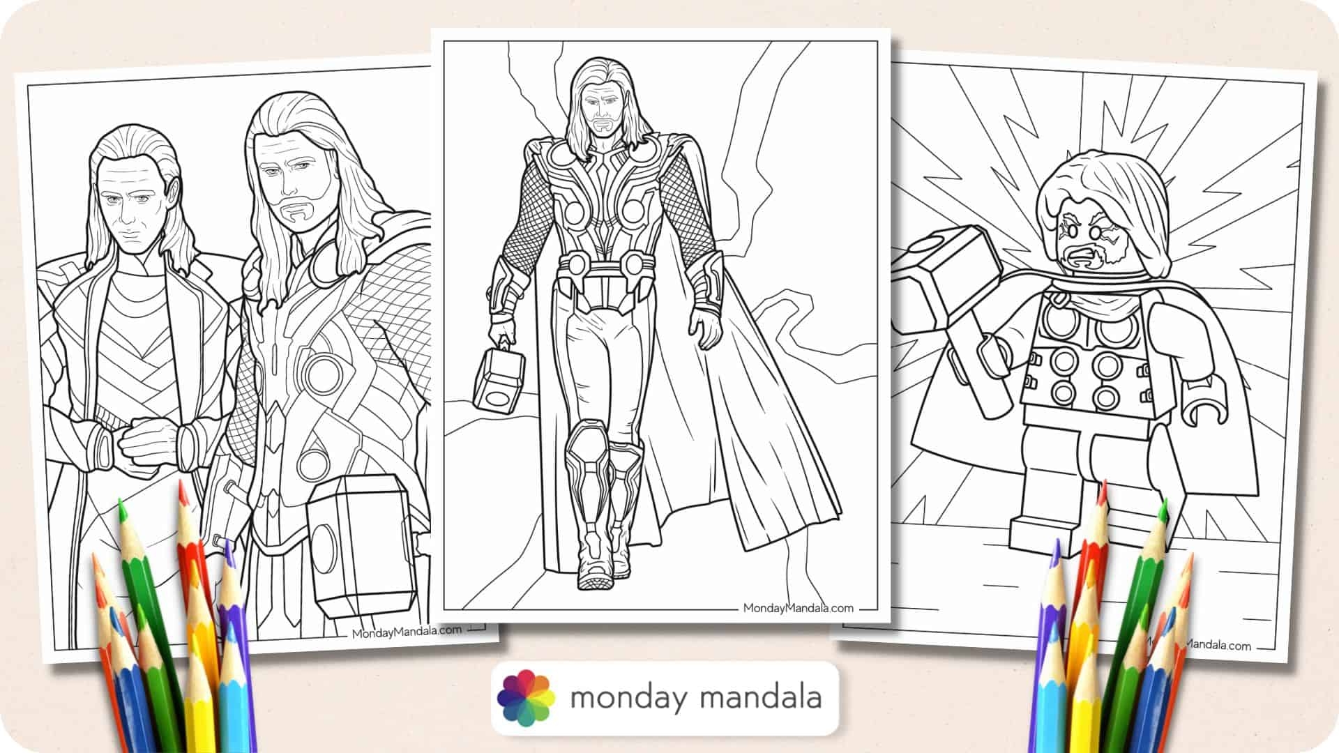 24 Thor Coloring Pages Free PDF Printables 
