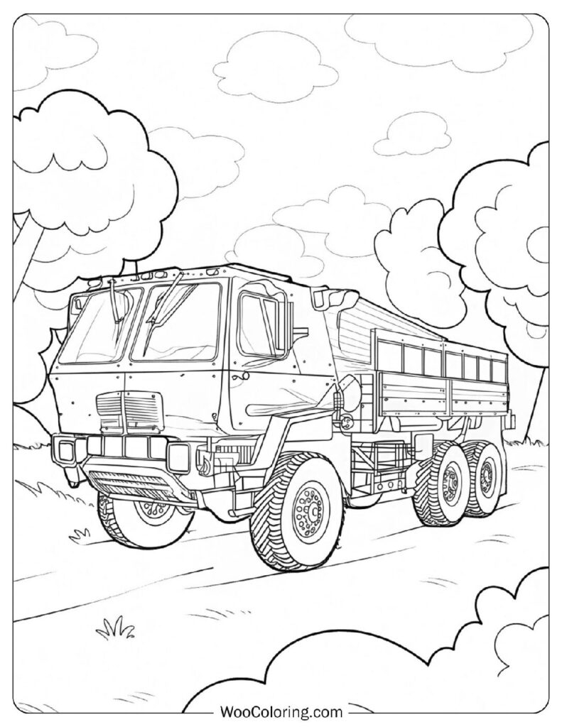 24 Truck Coloring Pages Free PDF To Print Woo Coloring