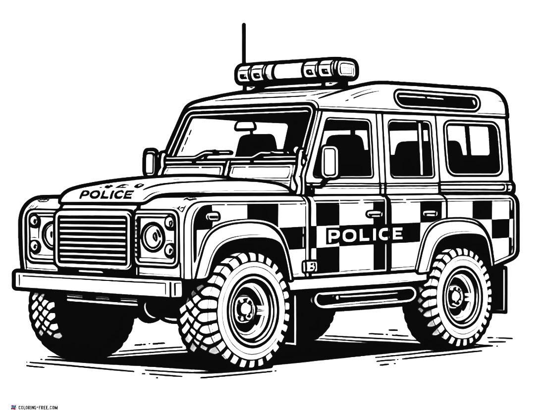2519 Page The Land Rover Police Car Image Coloring We Are 