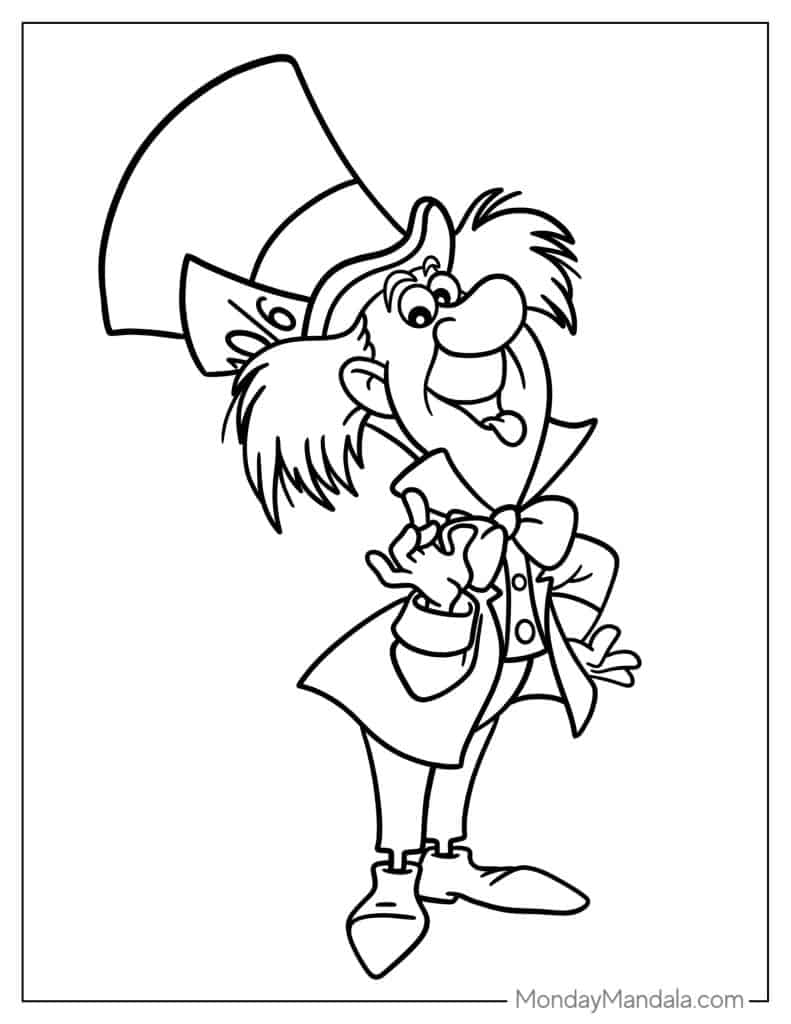 26 Alice In Wonderland Coloring Pages Free PDF Printables 