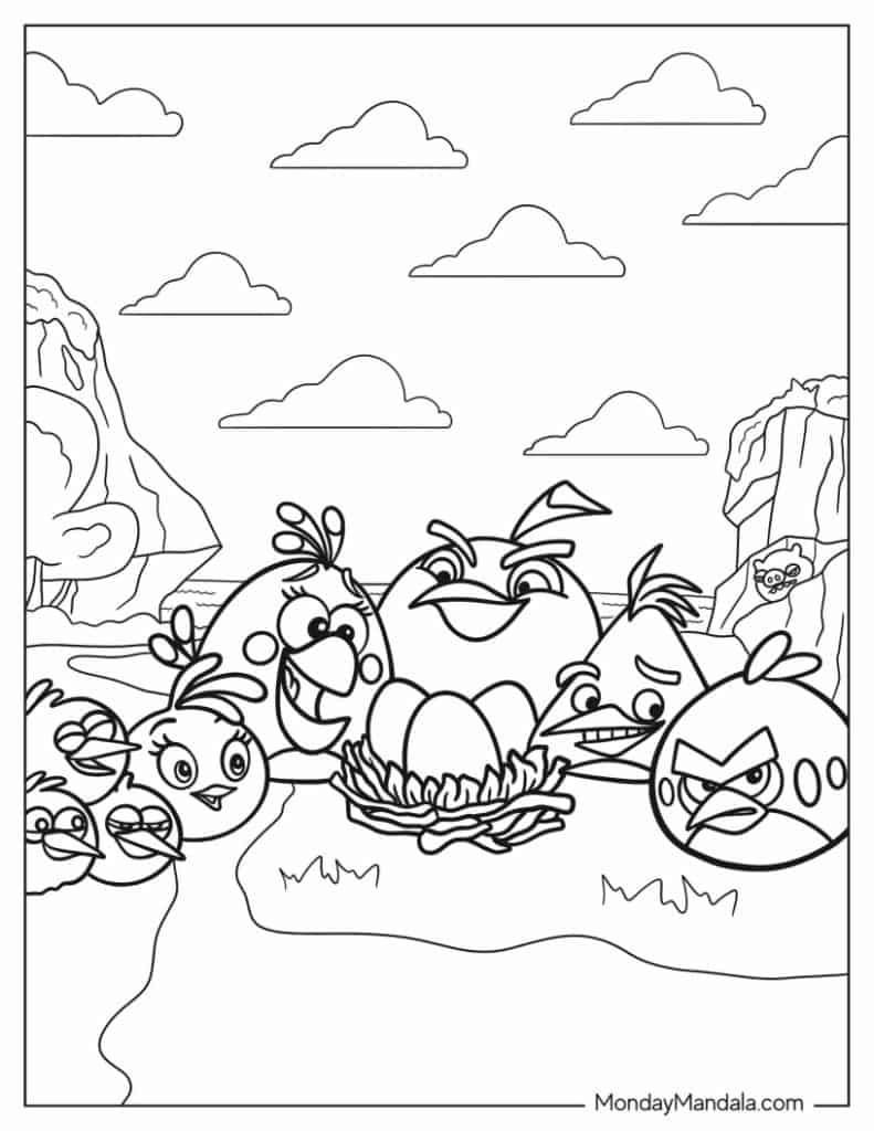 26 Angry Birds Coloring Pages Free PDF Printables 