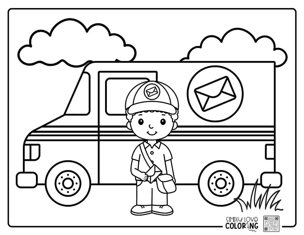 27 Mail Carrier Coloring Pages Free PDF Printables Simply Love Coloring