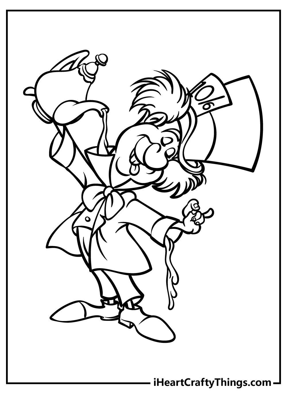 Mad Hatter Coloring Pages Printable