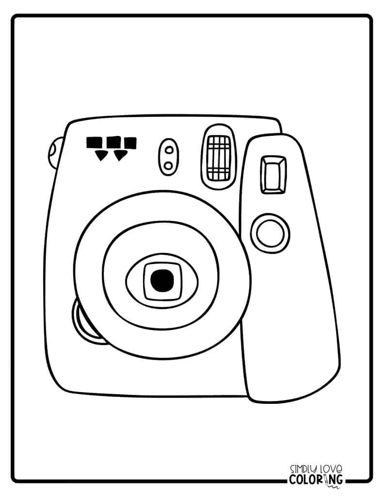 28 Camera Coloring Pages Free PDF Printables Simply Love Coloring