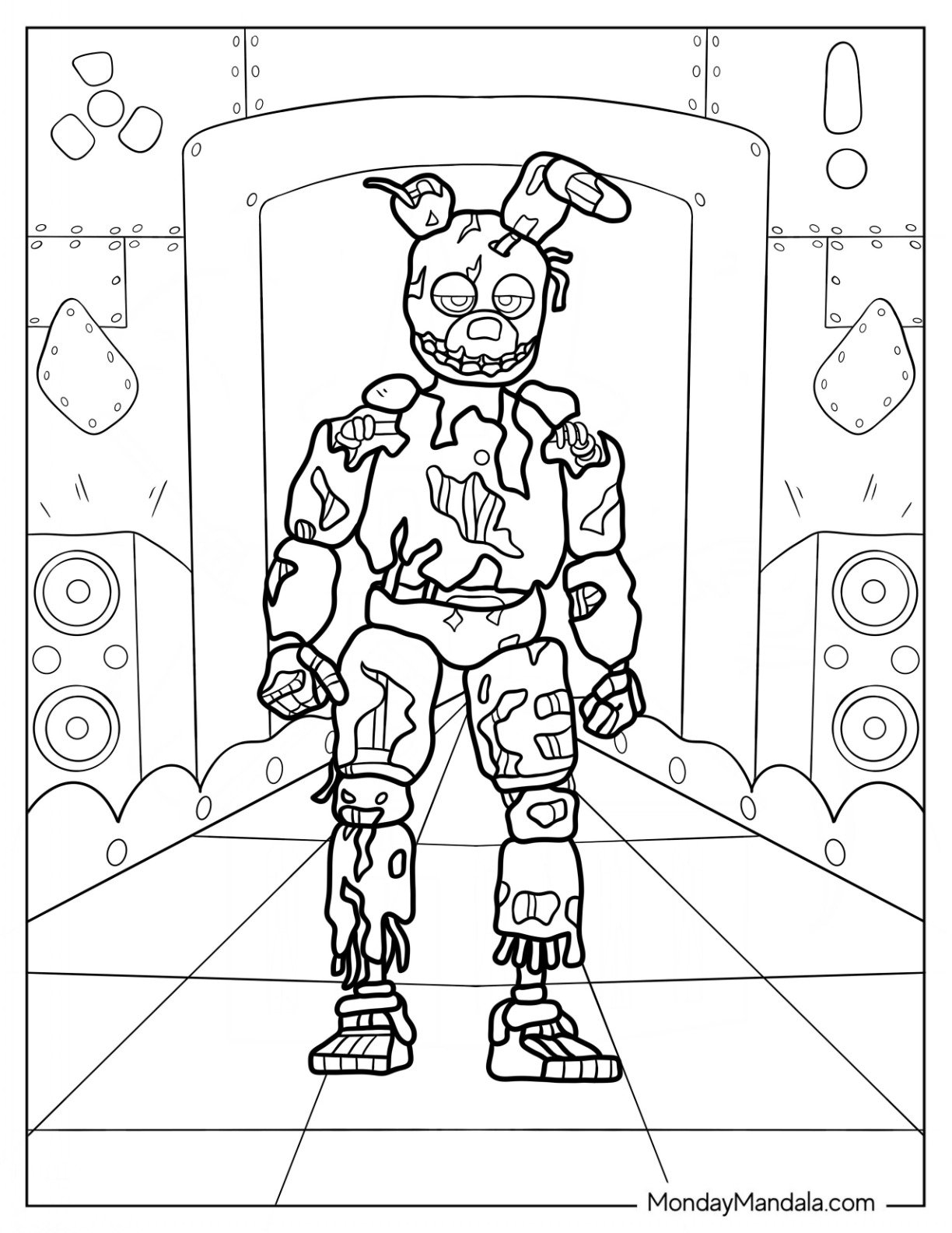 28 Five Nights At Freddie s Coloring Pages Free PDF Printables 