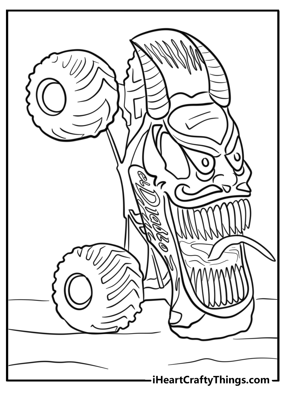 Max D Monster Truck Coloring Page