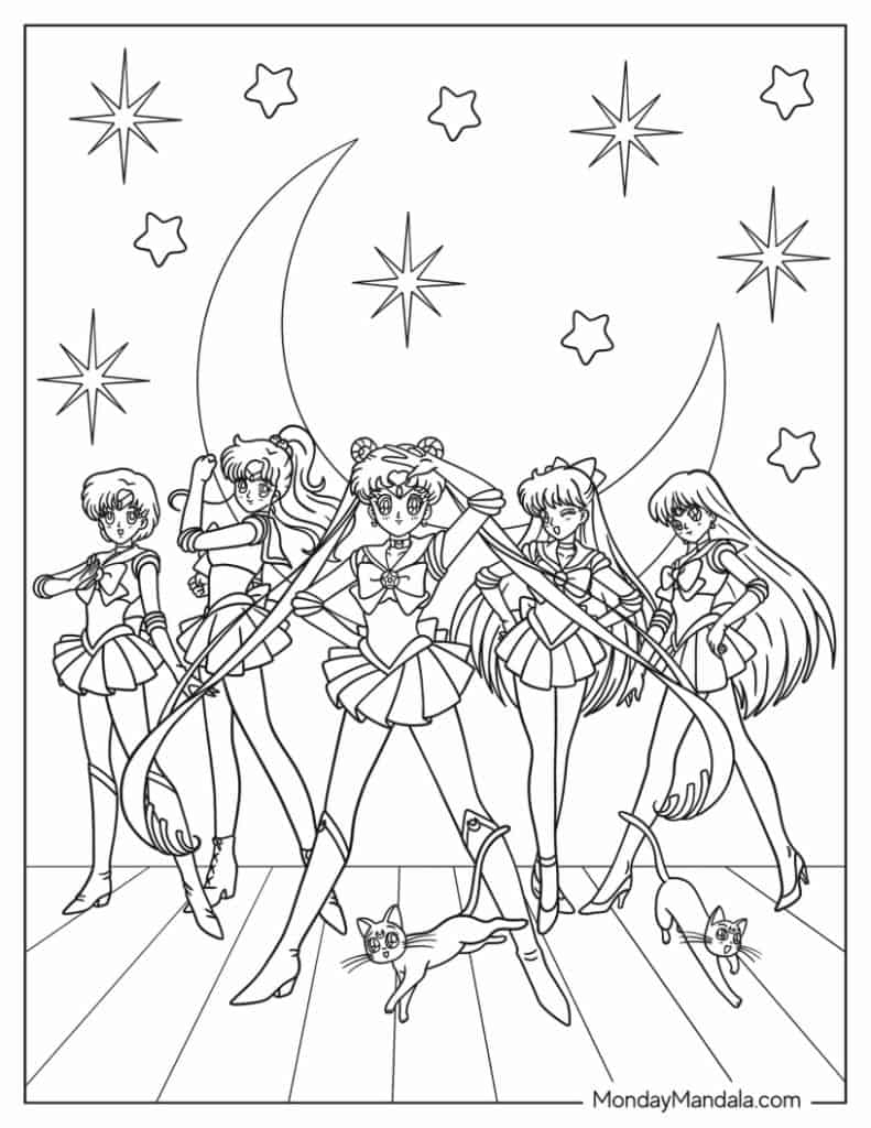 36 Sailor Moon Coloring Pages Free PDF Printables 