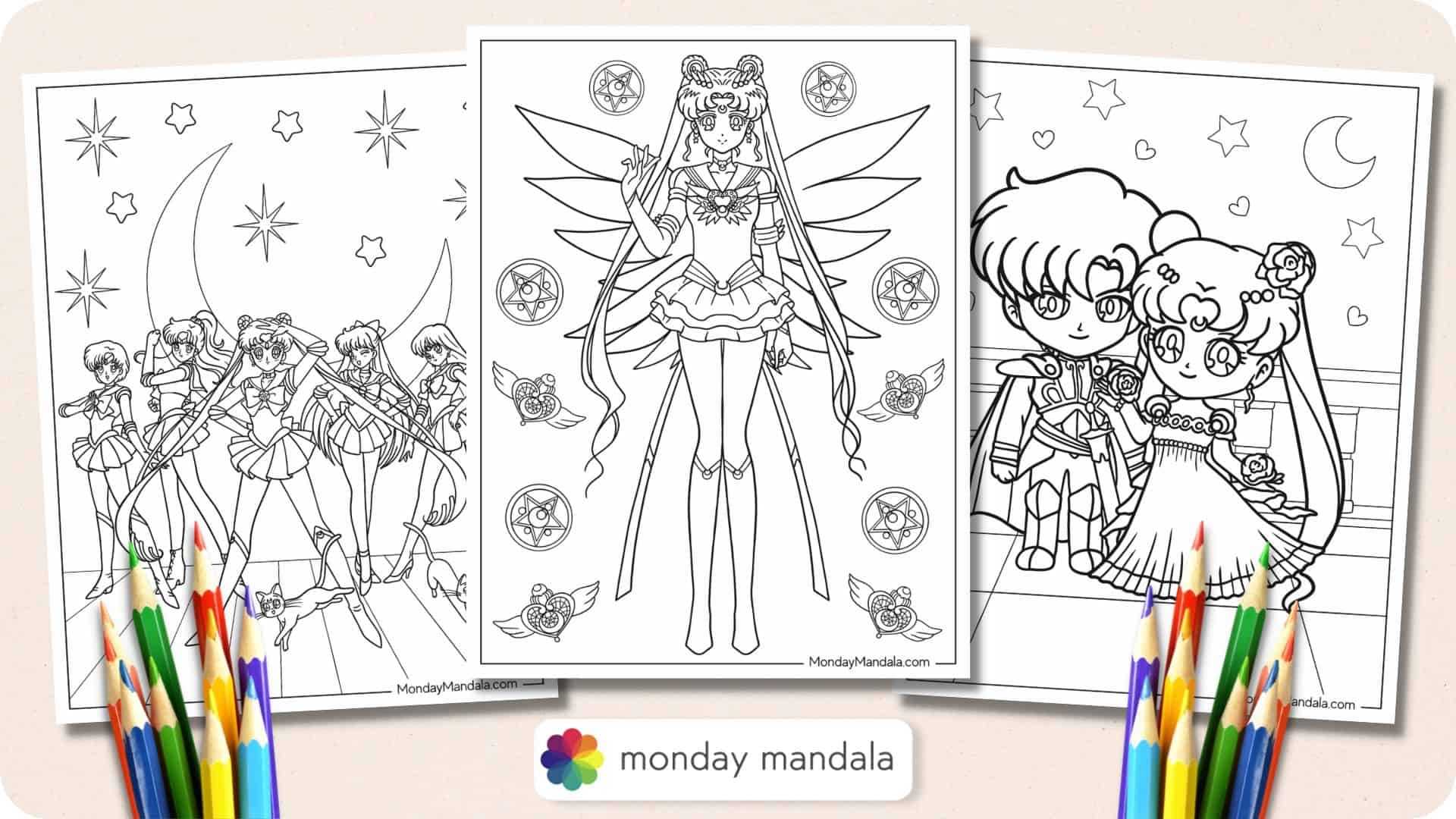 Sailor Moon Art Coloring Pages Printable