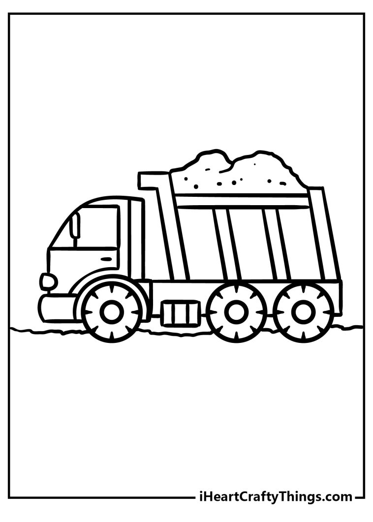 Blippi Driving Garbage Truck Coloring Page