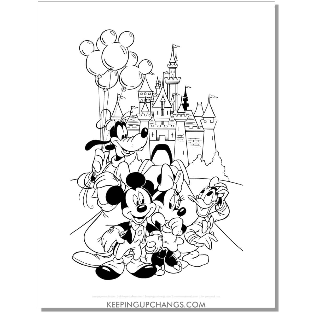 Mickey And Minnie Mouse'S Friends Coloring Pages