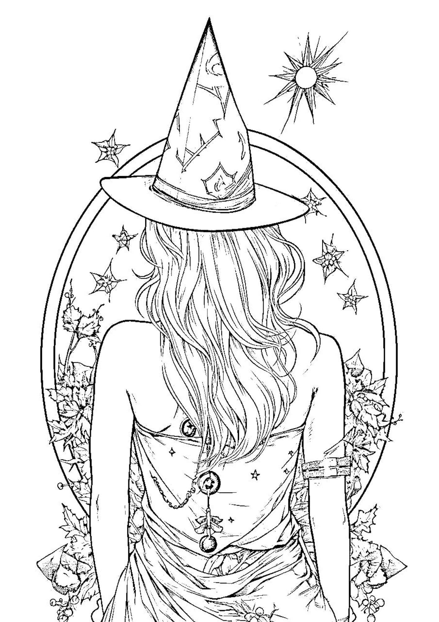 Free Printable Wiccan Coloring Page Printable