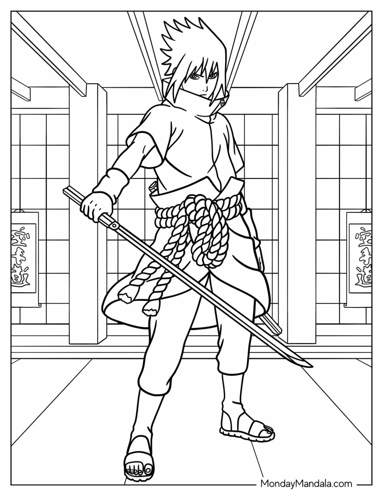 Sasuke Coloring Coloring Pages Printable