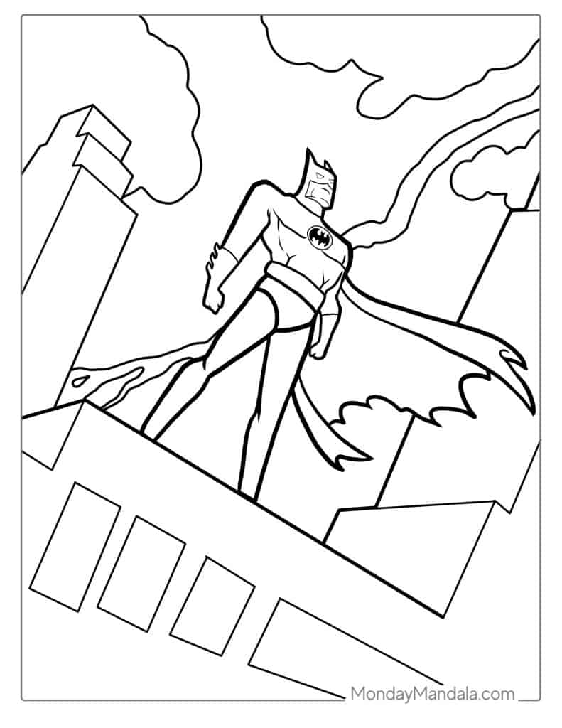 Batman Beyond The Gun Coloring Page