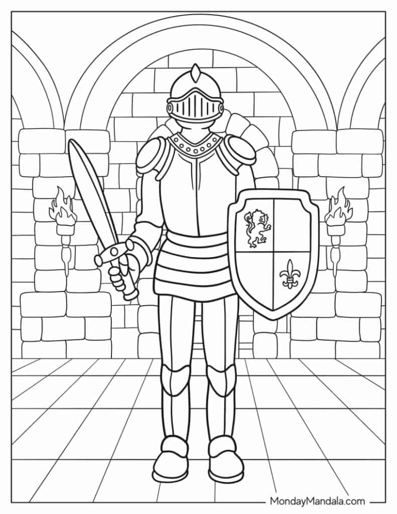 40 Knight Coloring Pages Free PDF Printables 
