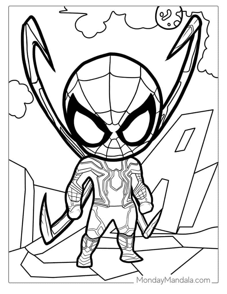 40 Spider Man Coloring Pages Free PDF Printables 