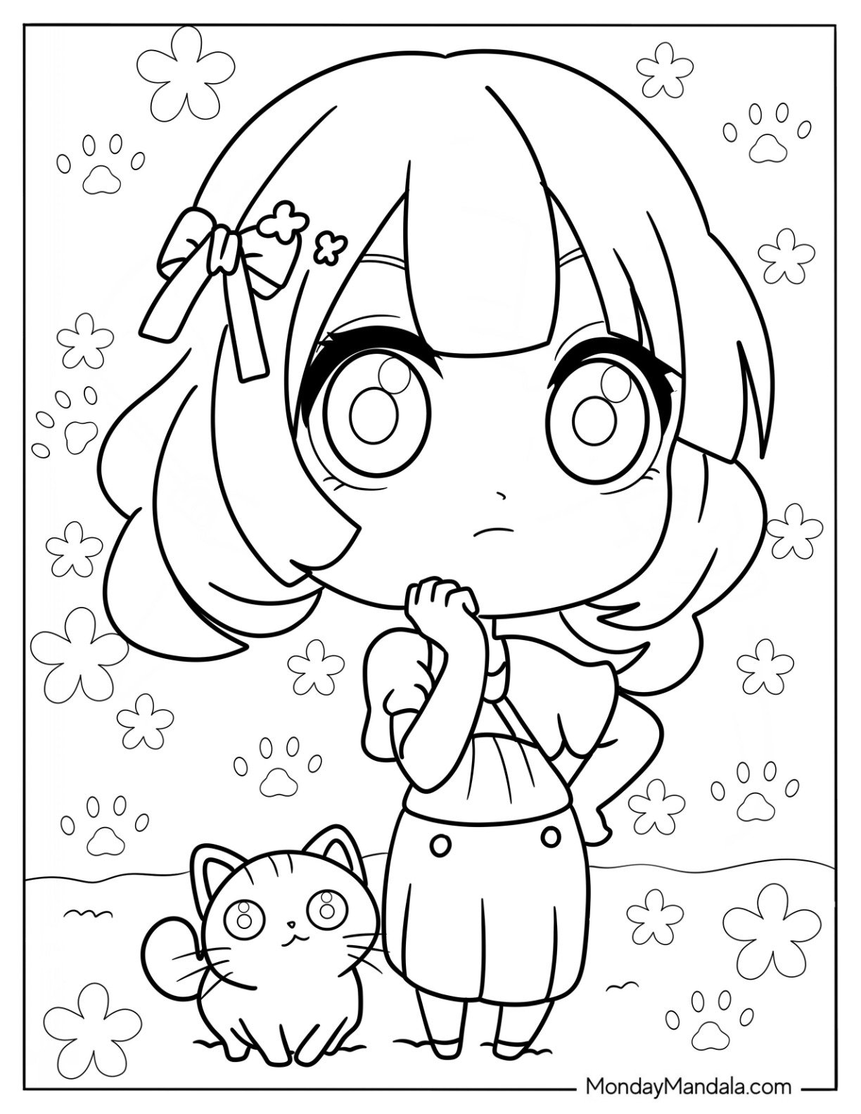 Chibi Coloring Coloring Pages Printable