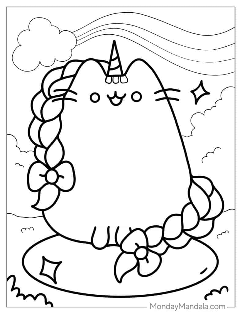 48 Pusheen Coloring Pages Free PDF Printables 