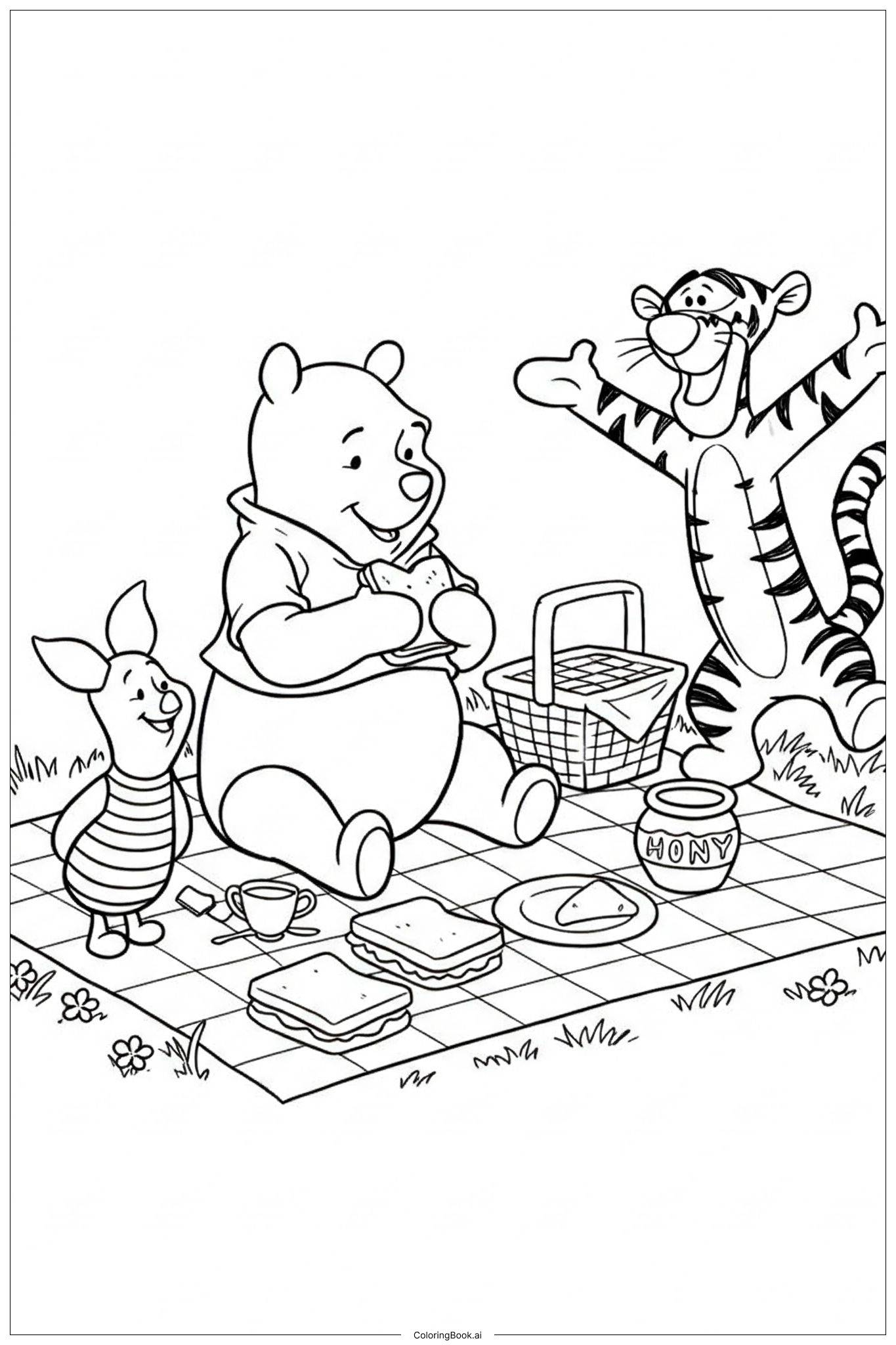 Winnie The Pooh And Friends Coloring Pages
