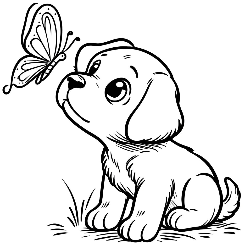 Puppy Coloring Coloring Pages Printable