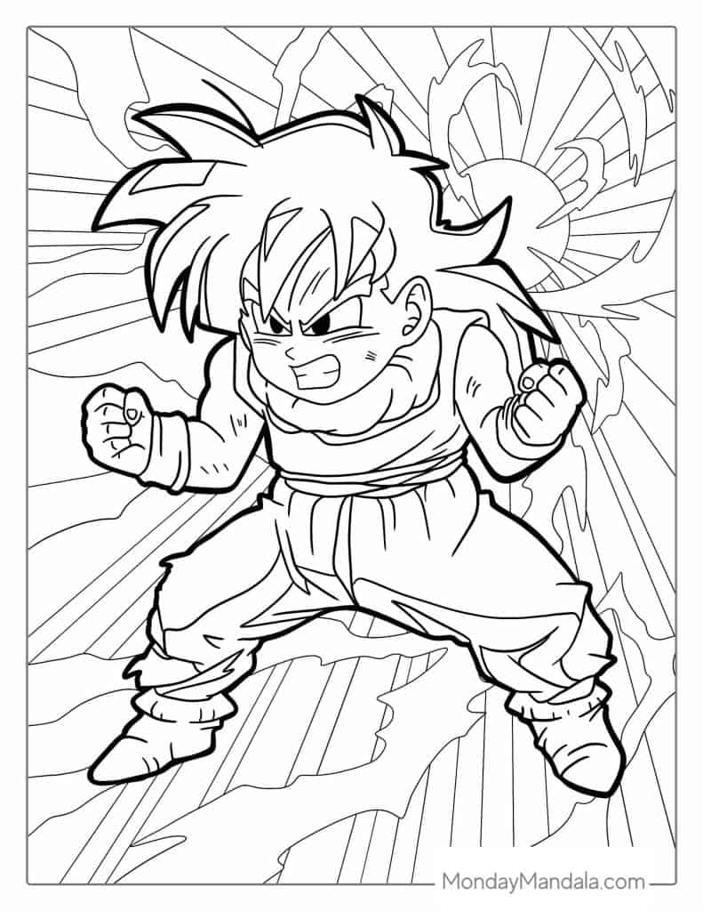 50 Dragon Ball Z Coloring Pages Free PDF Printables 