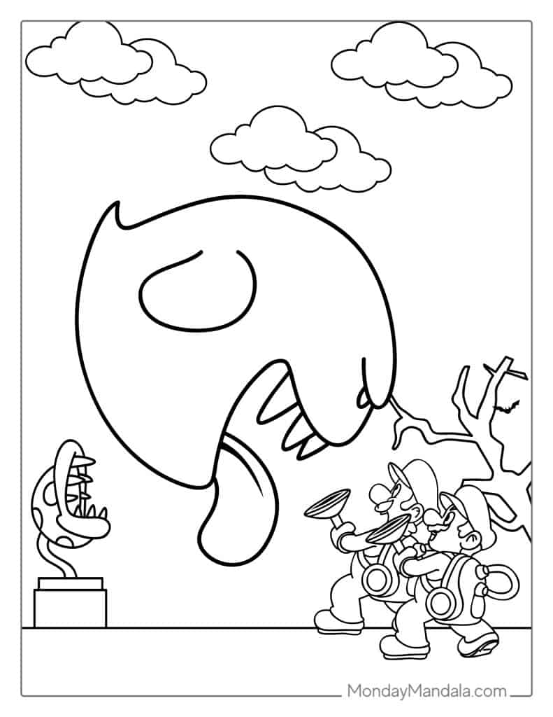 50 Mario Coloring Pages Free PDF Printables 