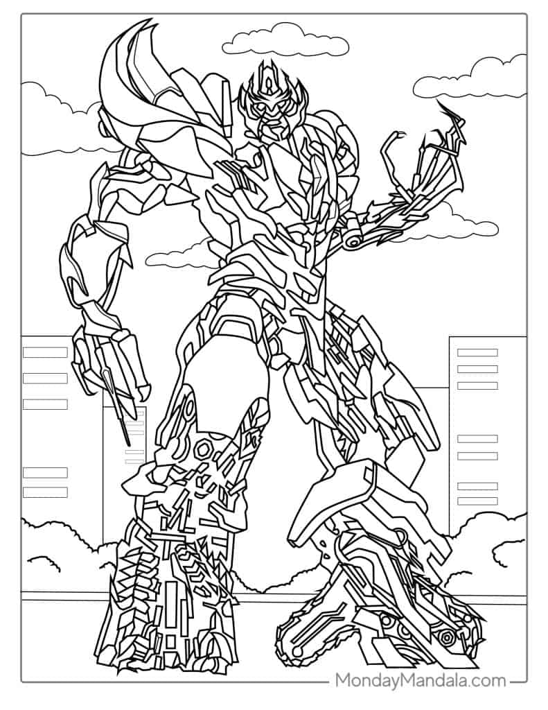 50 Transformers Coloring Pages Free PDF Printables 