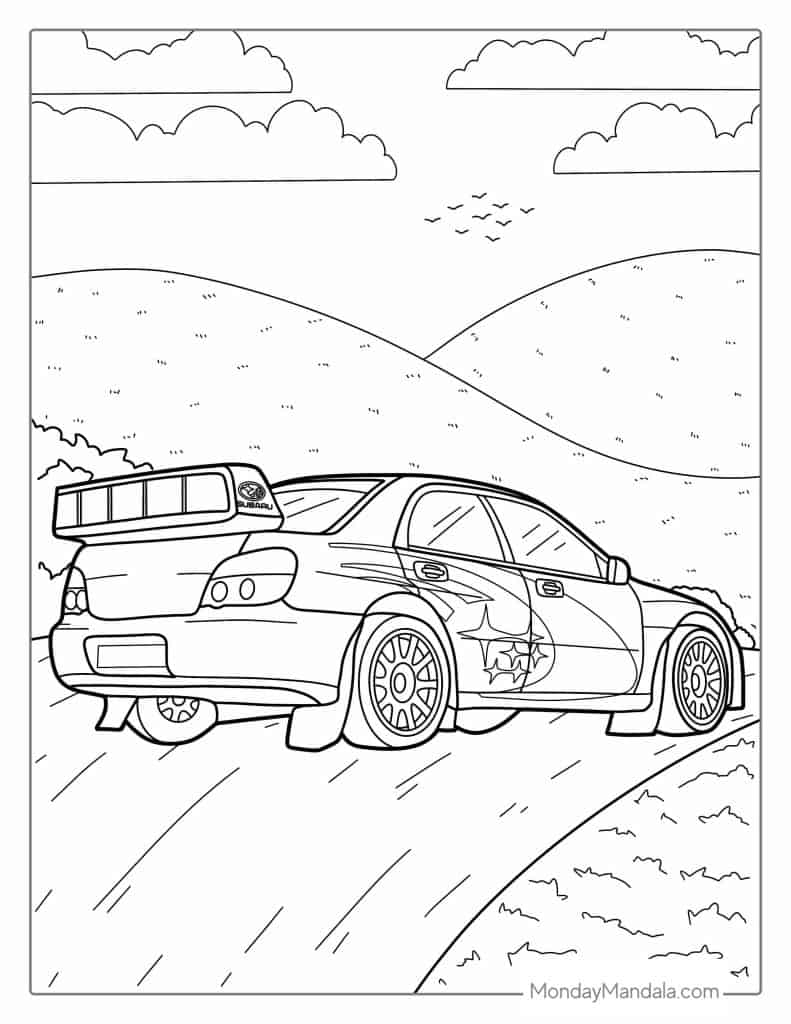 52 Car Coloring Pages Free PDF Printables 