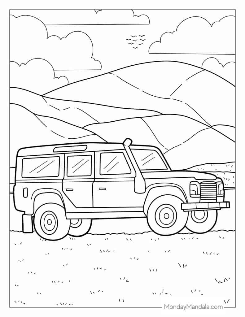 52 Car Coloring Pages Free PDF Printables 