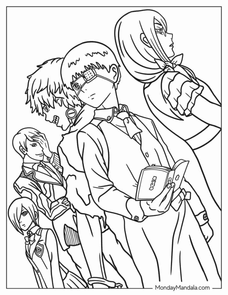 54 Anime Coloring Pages Free PDF Printables 