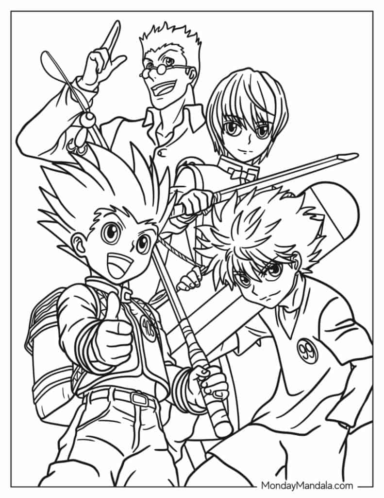 54 Anime Coloring Pages Free PDF Printables 