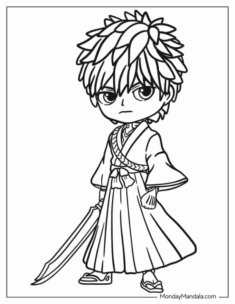 Bleach Characters Coloring Pages Printable