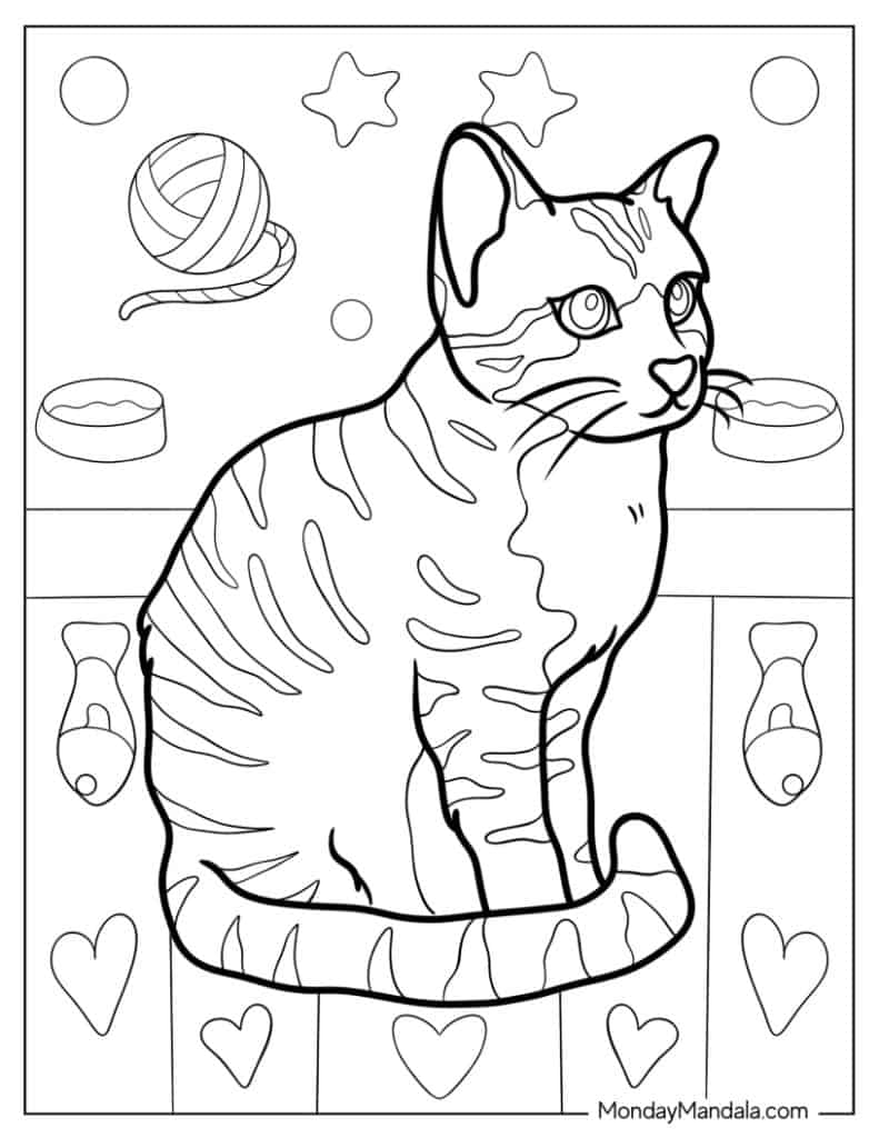 Cat Coloring Coloring Pages Printable