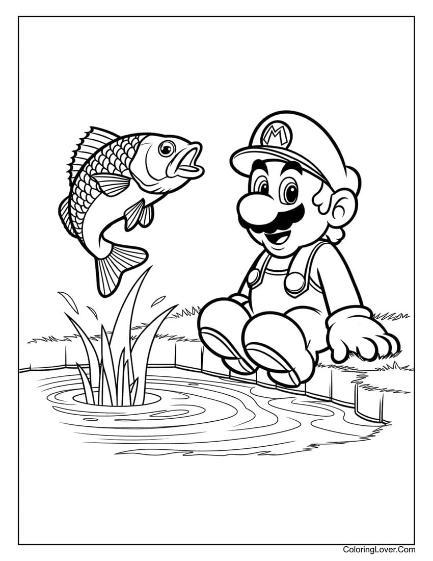 Super Mario Coloring Coloring Pages Printable