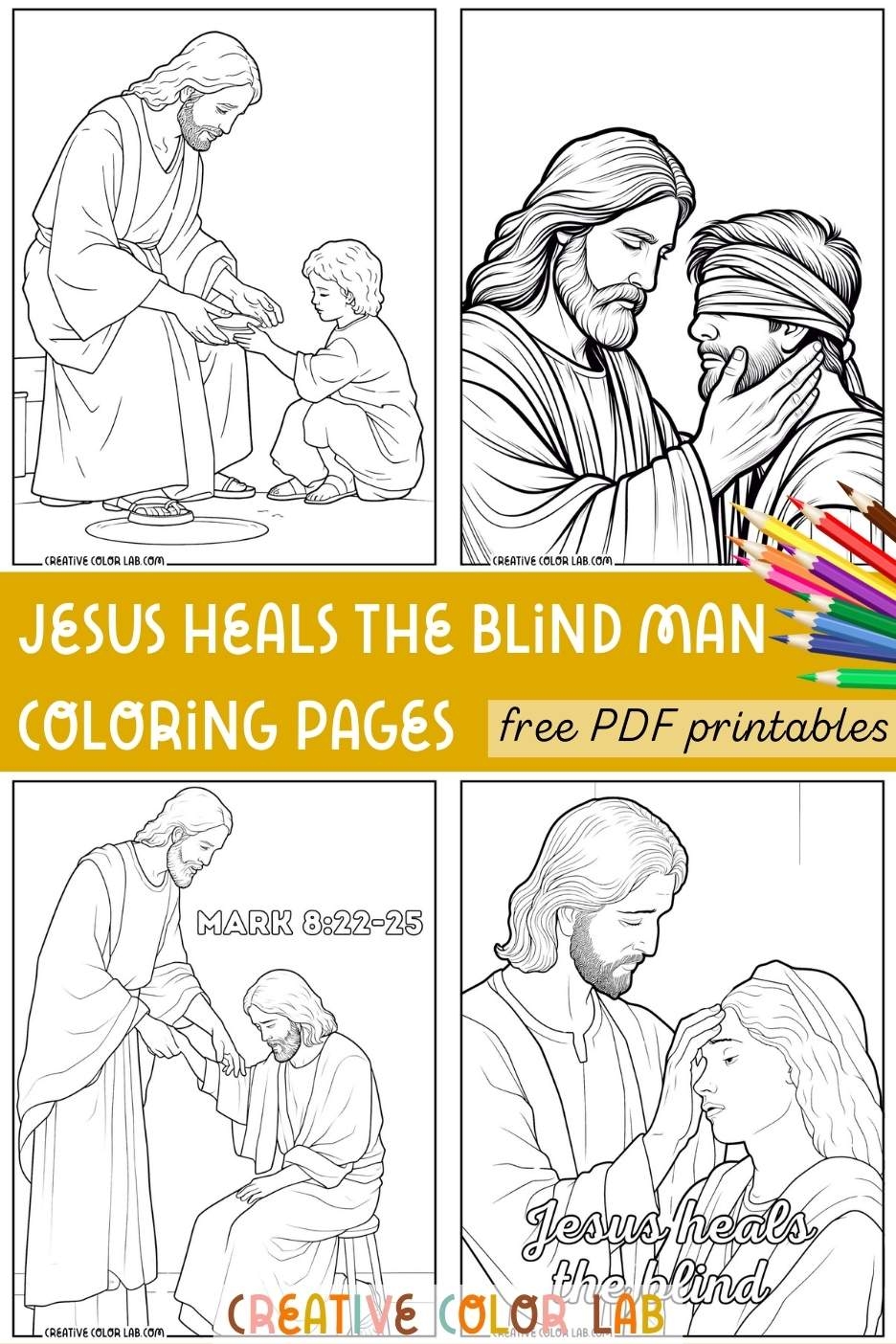 Jesus Miracles Coloring Page Printable