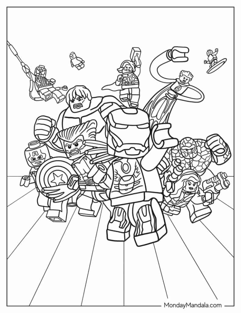 Lego Avengers Coloring Pages Printable