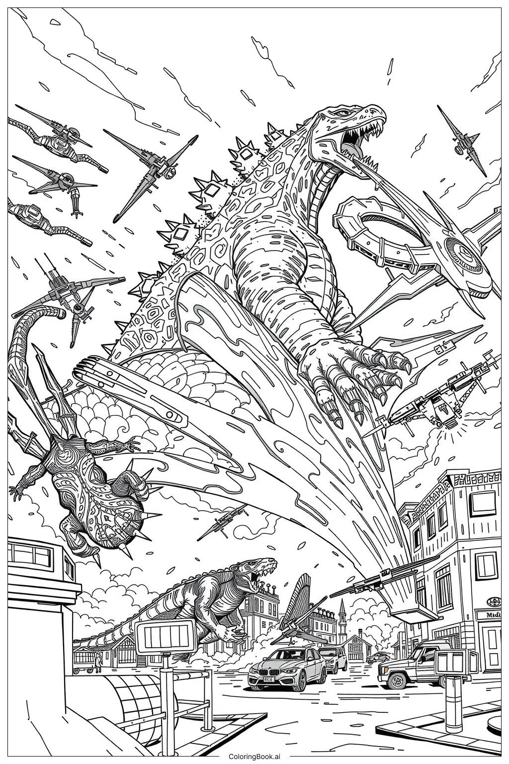 Kaiju Coloring Coloring Pages Printable