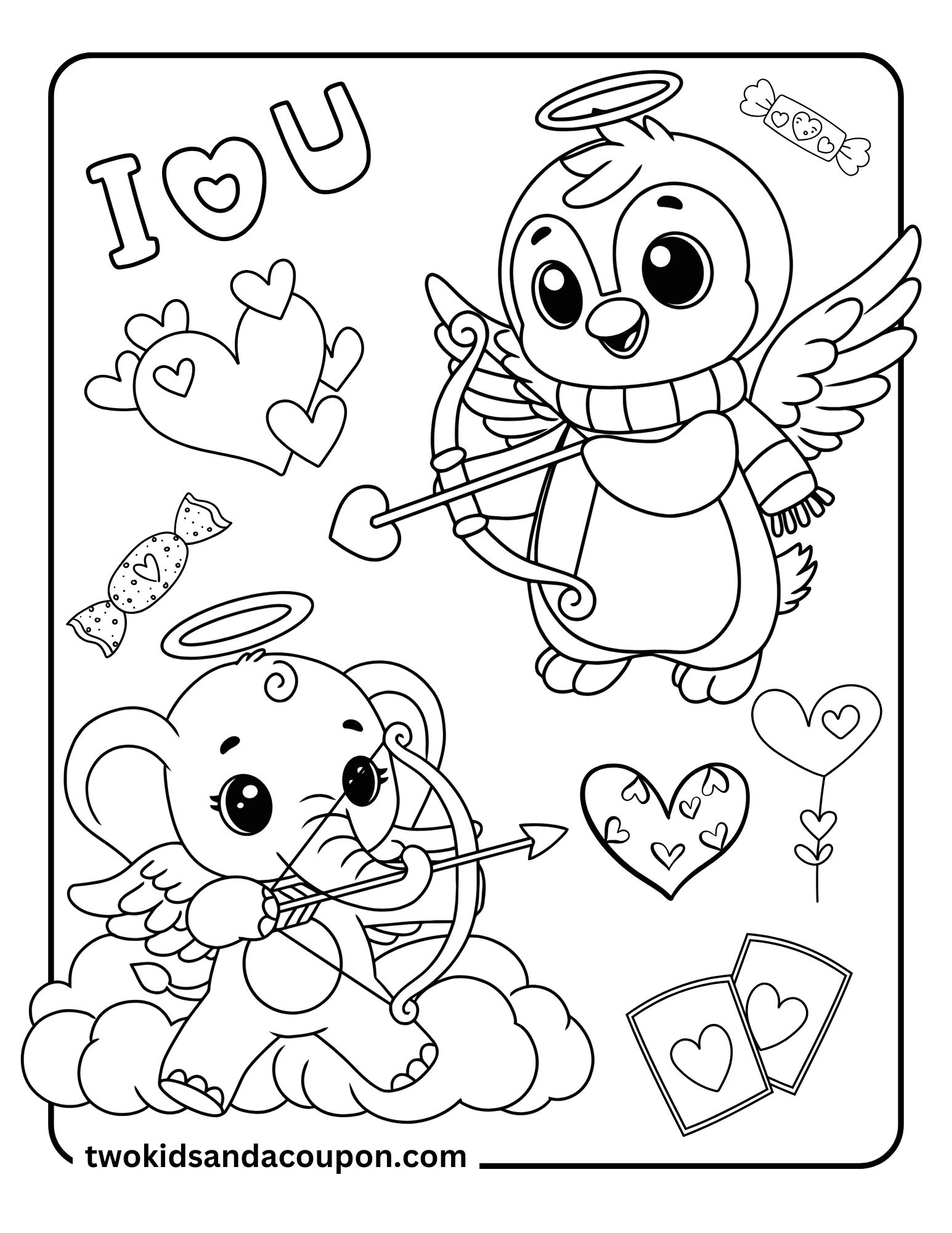 7 Free Printable Cute Cupid Coloring Pages