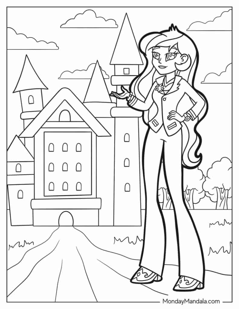 Equestria Girls Coloring Coloring Pages Printable