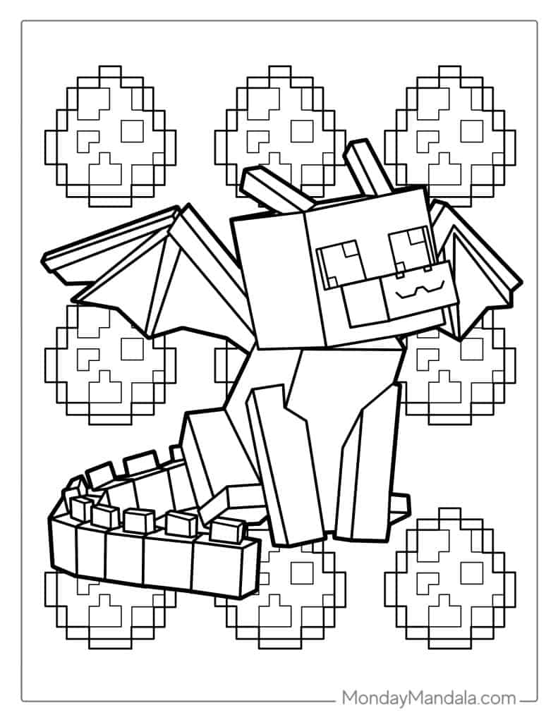 88 Minecraft Coloring Pages Free PDF Printables 