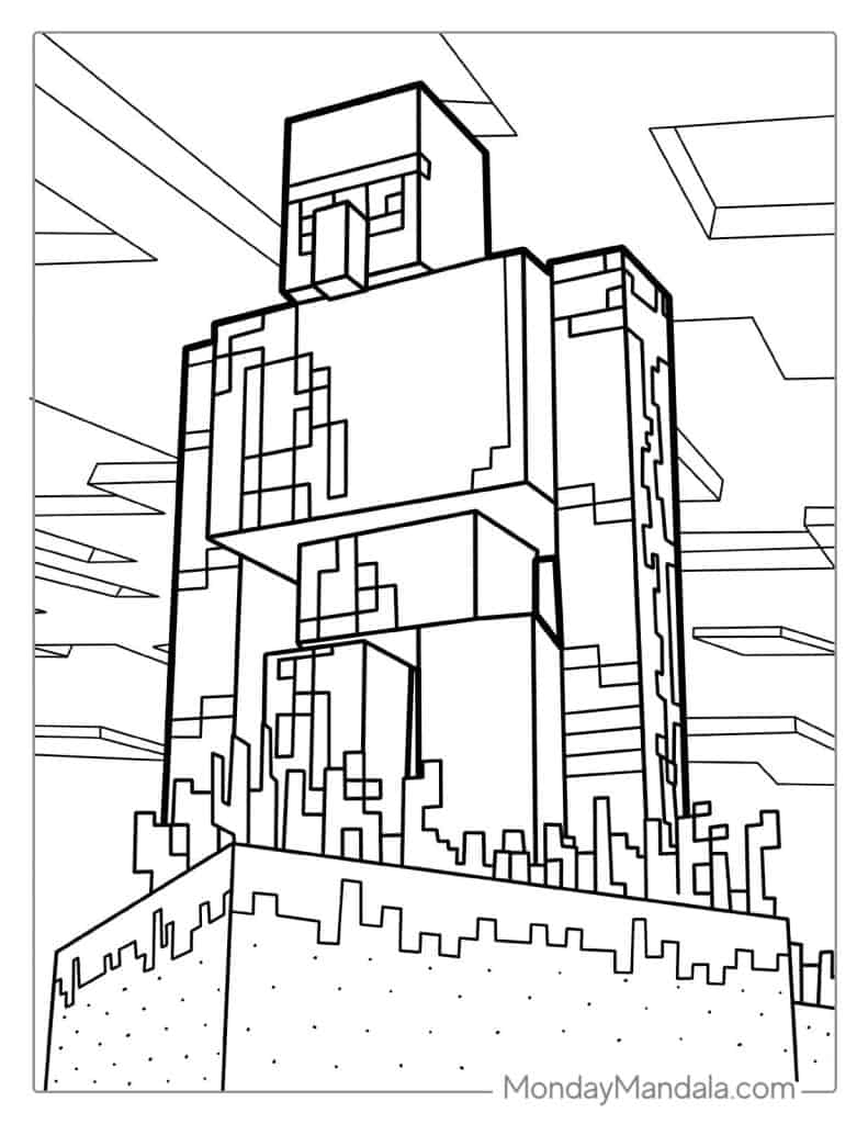 Iron Golem Coloring Pages Printable