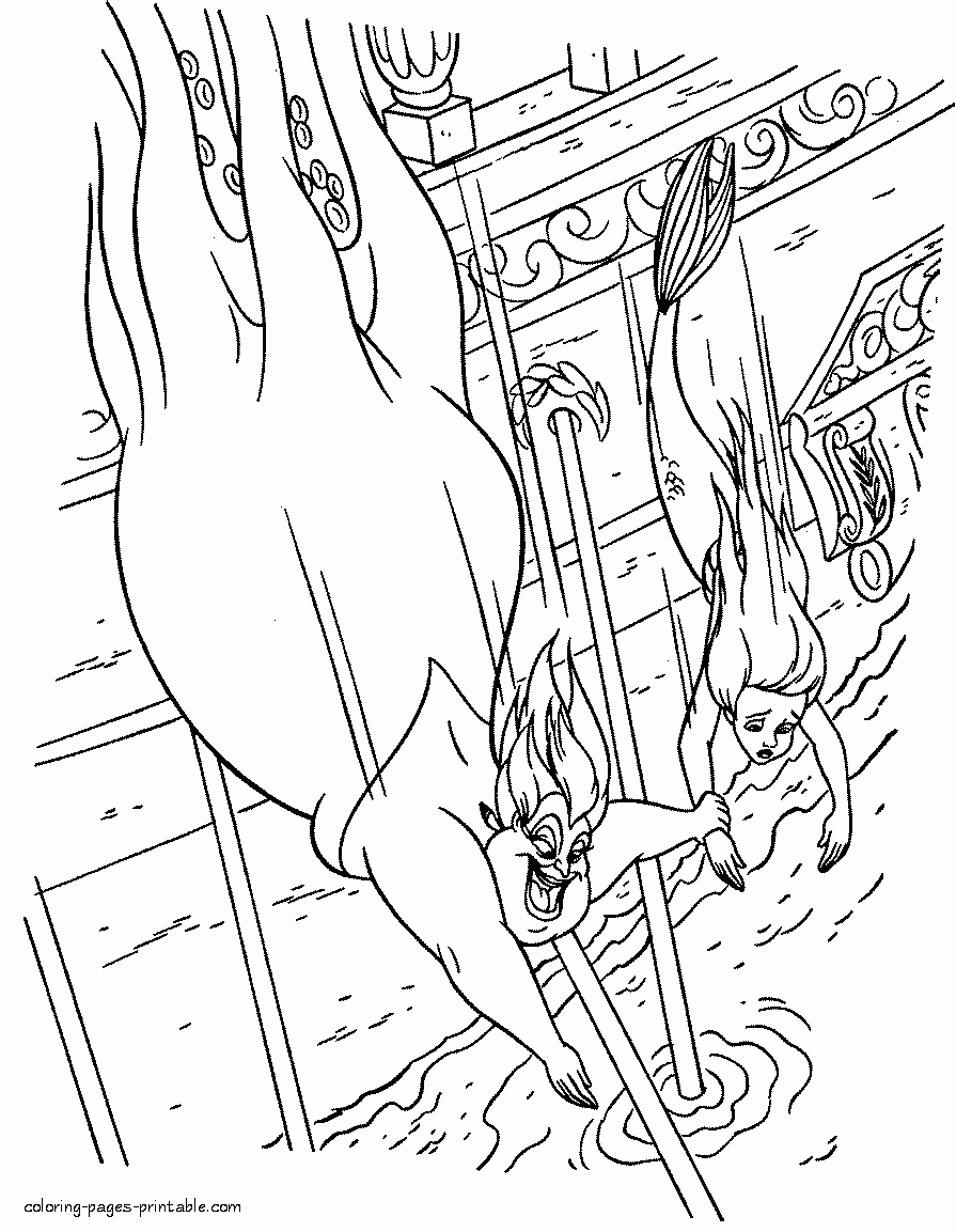 9 Fun Disney Ursula Coloring Pages Craftwhack