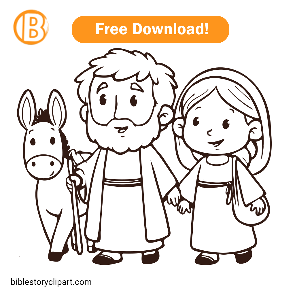 Abraham And Sarah Begin The Journey Coloring Page Bible Story Clipart