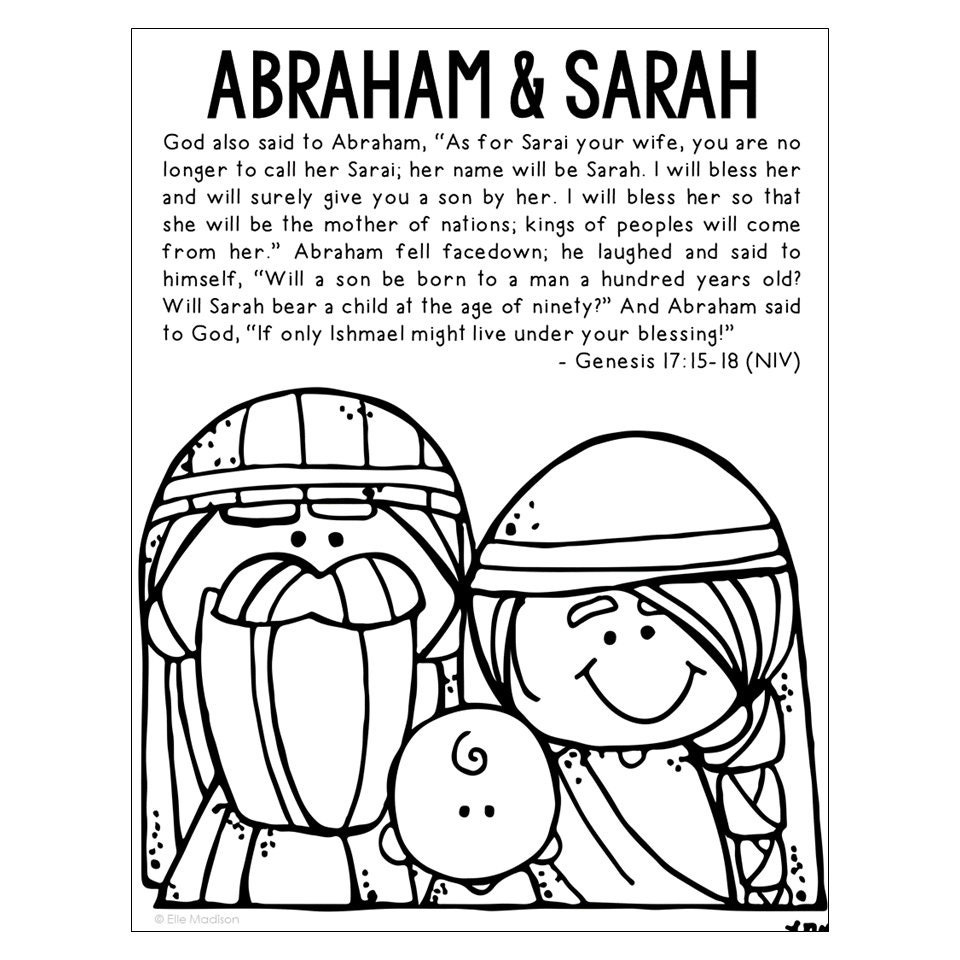 Abraham And Sarah Coloring Pages Printable