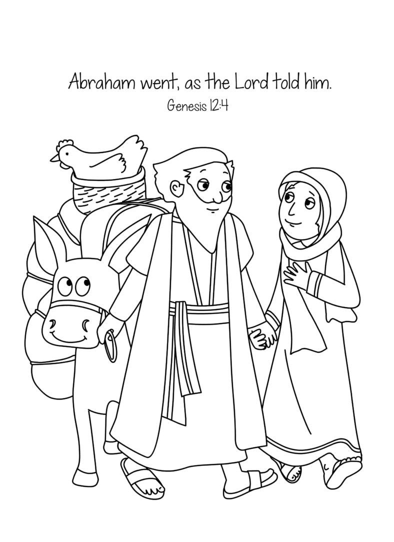 Abraham And Sarah Coloring Pages Activity Shelter