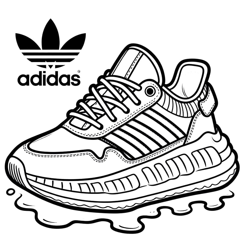 Adidas Shoes Coloring Page Printable