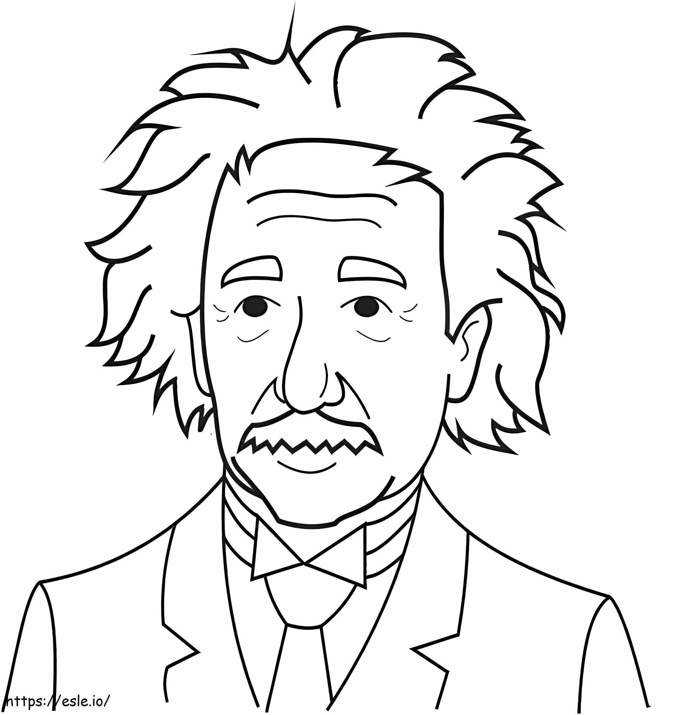 Albert Einstein Free Printable Coloring Page